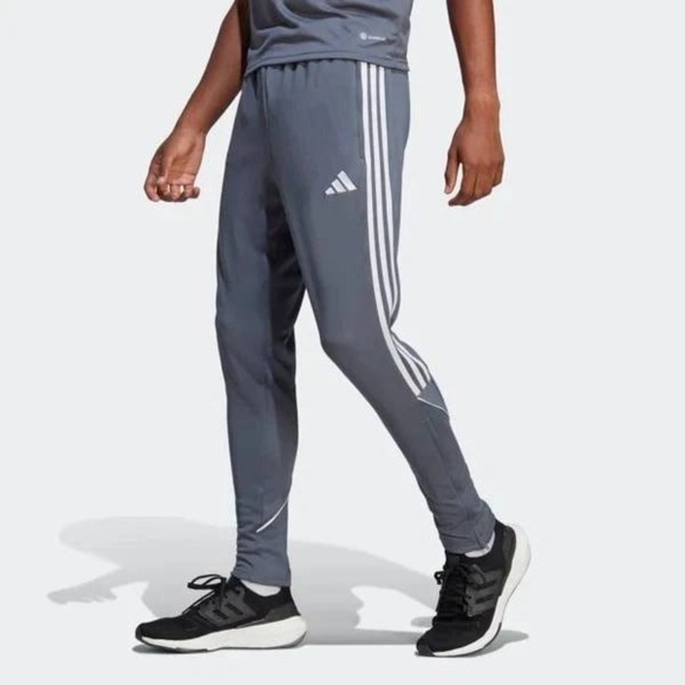 NWT $50 Adidas Track Pants 3 Stripe Tiro 23 GRAY Men's 3XLT BIG & TALL